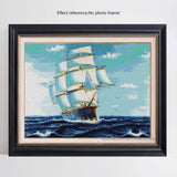 Dream Popular Vintage Sailing Boat Full Drill - 5D Diy Diamond Painting Kits VM1074 - NEEDLEWORK KITS