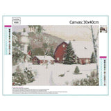 Full Drill - 5D DIY Diamond Painting Kits Dream Winter Landscape Cottage - NEEDLEWORK KITS