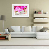 Dream Swans Love Pattern Wall Decor Full Drill - 5D Diy