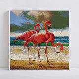 Full Drill - 5D Diamond Painting Kits Flamingos By the Sea