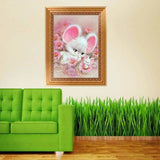 Full Drill - 5D Diamond Painting Kits Pink Farm Animal