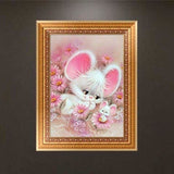 Full Drill - 5D Diamond Painting Kits Pink Farm Animal