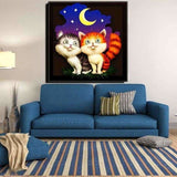Full Drill - 5D Diy Diamond Painting Kits Cartoon Cat With