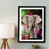 Full Drill - 5D DIY Diamond Painting Kits Colorful Elephant