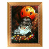 Halloween Pumpkin Cat Full Drill - 5D Diy Diamond Painting