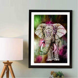 Full Drill - 5D DIY Diamond Painting Kits Colorful Elephant - NEEDLEWORK KITS