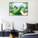 Large Size Embroidery Peacock Full Drill - 5D DIY Diamond