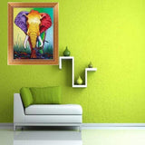 Full Drill - 5D DIY Diamond Painting Kits Artistic Colorful Elephant - NEEDLEWORK KITS