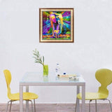Full Drill - 5D DIY Diamond Painting Kits Artistic Colorful Elephant Family - NEEDLEWORK KITS