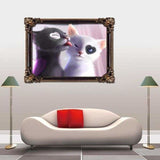 New Hot Sale Two Cats Lovers Full Drill - 5D Diamond