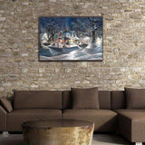 Full Drill - 5D DIY Diamond Painting Kits Winter Landscape Village Cottage - NEEDLEWORK KITS