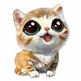 Oil Painting Style Cute Cat Full Drill - 5D Diy Diamond