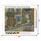 Oil Painting Style Garden Door Diy Full Drill - 5D Diamond