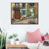 Oil Painting Style Garden Door Diy Full Drill - 5D Diamond