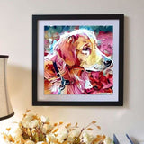 Oil Painting Style Pet Dog Diy Full Drill - 5D Full Diamond