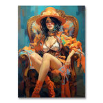 Colorful Lady in Repose (Diamond Painting)