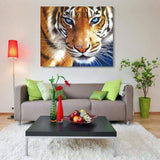 2019 New Hot Sale Blue Eyed Tiger Diy 5D Embroidery Diamond VM1142 - NEEDLEWORK KITS