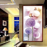 2019 Special Cheap Modern Art Lavender Diy Dandelion Diamond Embroidery VM1077 - NEEDLEWORK KITS