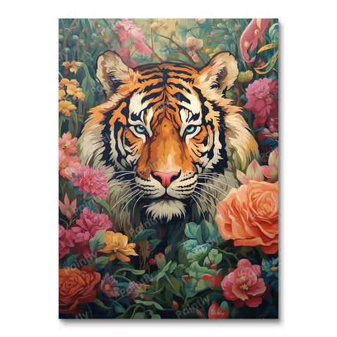 Floral Tiger (Diamond Painting)