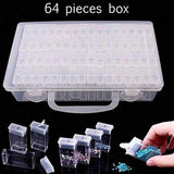 Large storage box with 64 small transparent boxes