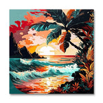 Tropical Sunset Beach (Diamond Painting)