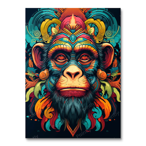 Vivid Primate Reverie (Diamond Painting)