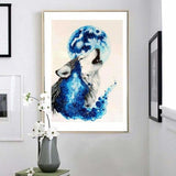 Full Drill - 5D Diamond Painting Kits Watercolor Wolf Full 