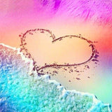Full Drill - 5D Diamond Painting Kits Beach Love Heart - NEEDLEWORK KITS