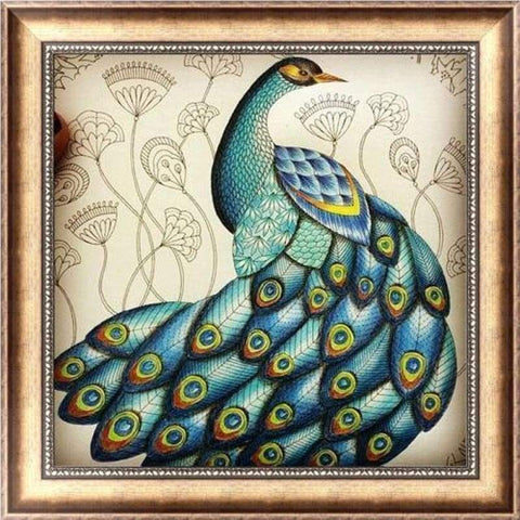 Full Drill - 5D DIY Diamond Painting Kits Cartoon Colorful Peacock - NEEDLEWORK KITS