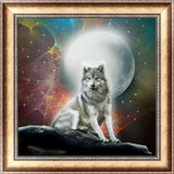 Full Drill - 5D DIY Diamond Painting Kits Dream Moon Wolf - NEEDLEWORK KITS