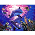 Full Drill - 5D DIY Diamond Painting Kits Fantastic Sea Animals Dolphin - NEEDLEWORK KITS