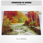 Hot Sale Fall The Forest Landscape Diy Full Drill - 5D Diamond Art Painting VM1168 - NEEDLEWORK KITS