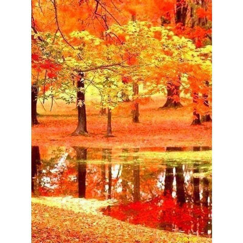 Hot Sale Full Full Drill - 5D Diy Diamond Painting Kits Autumn Forest Landscape VM20485 - NEEDLEWORK KITS