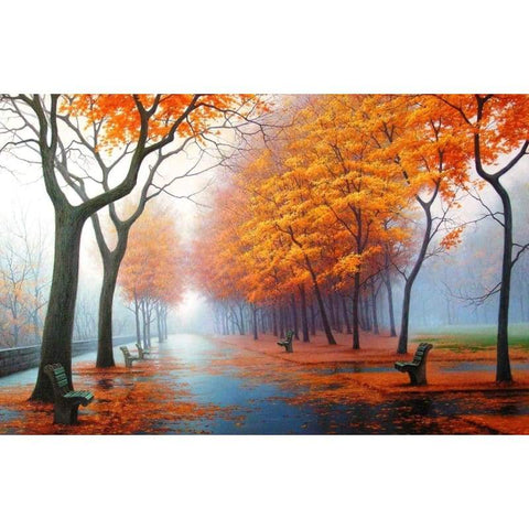 2019 Hot Sale Full Diy Diamond Cross Stitch Autumn Landscape Kits VM20475 - NEEDLEWORK KITS