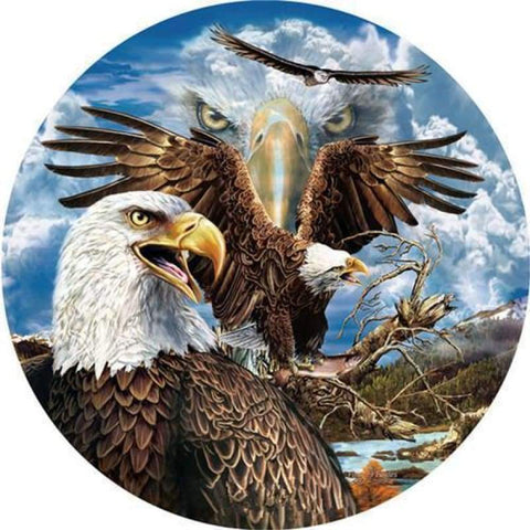 Hot Sale Full Square Eagle Portrait Full Drill - 5D Diy Paintings of Diamonds VM1960 - NEEDLEWORK KITS