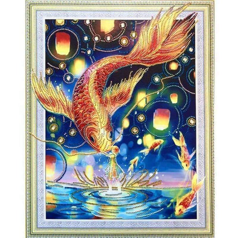 Full Drill - 5D DIY Diamond Painting Kits Fantastic Fish Sky Latterns - NEEDLEWORK KITS