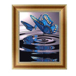 New Hot Sale Blue Beautiful Butterfly Full Drill - 5D Cross Stitch Rhinestone Painting VM1206 - NEEDLEWORK KITS