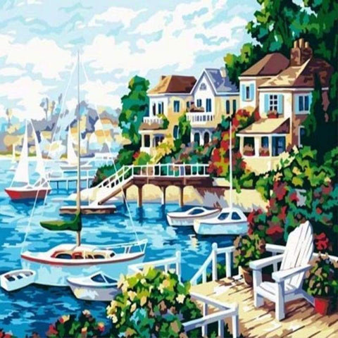 New Hot Sale Town Full Drill - 5D Diy Diamond Painting Kits VM59121 - NEEDLEWORK KITS