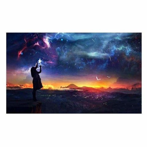 Night Sky Landscape Full Drill - 5D Diy  Diamond Painting Kits QB6538 - NEEDLEWORK KITS