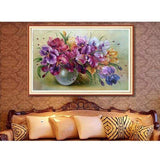 Oil Painting Style Flowers Full Drill - 5D Fashion Diy Diamond Paint VM1403 - NEEDLEWORK KITS