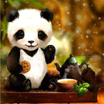 Oil Painting Style Panda Full Drill - 5D Diy Diamond Painting Panda Kits VM03011 - NEEDLEWORK KITS