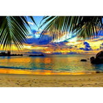 Special Beach Palm Trees Landscape Full Drill - 5D Diy Diamond Bead Painting VM51202 - NEEDLEWORK KITS