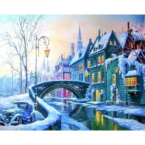 Full Drill - 5D DIY Diamond Painting Kits Winter Landscape Snow Castle - NEEDLEWORK KITS