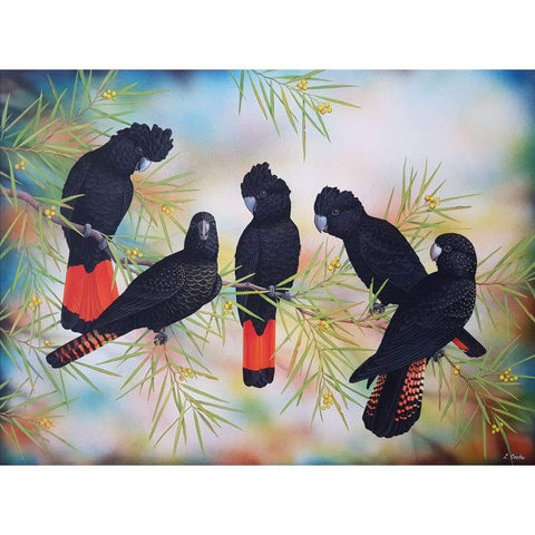 Black Cockatoos - Full Drill Diamond Painting Kit - NEEDLEWORK KITS