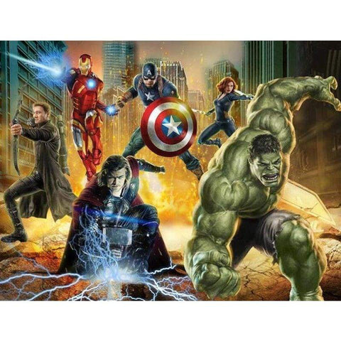 Cartoon Action Heroes  - Full Drill Diamond Painting - NEEDLEWORK KITS