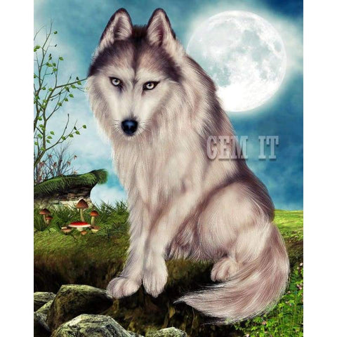 Wolf  Full Drill Diamond Painting - - NEEDLEWORK KITS