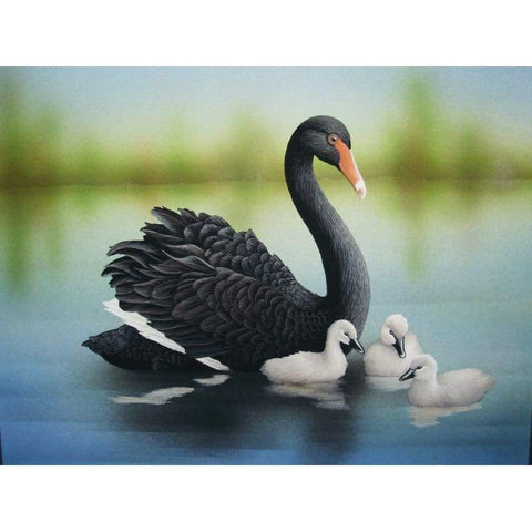 Swan & Cygnets - Full Drill Diamond Painting Kit - NEEDLEWORK KITS