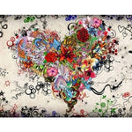 Abstract Heart - Full Drill Diamond Painting Abstract - 