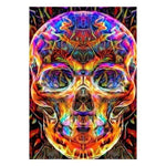 Full Drill - 5D DIY Diamond Painting Kits Colorful Fire Skull - NEEDLEWORK KITS