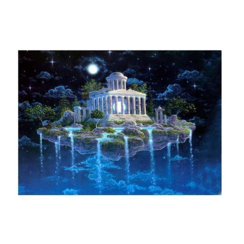 Full Drill - 5D DIY Diamond Painting Kits Fantasy Mystical Castle Island - NEEDLEWORK KITS